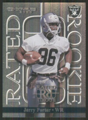 #ad 2000 Donruss Rated Rookies #RR 15 Jerry Porter 2500 Oakland Raiders TW458 $1.69