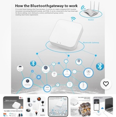 Tuya ZigBee 3.0 Smart Gateway Hub Wireless Smart Home Bridge Smart Life APP~DE