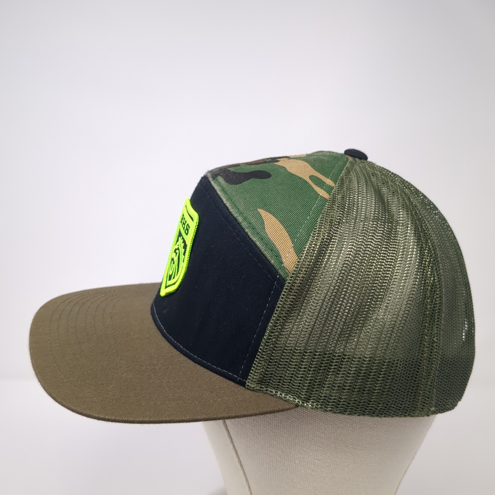 EHS Patch Snapback Mesh Back Trucker Hat Multi On… - image 3