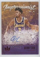 2019-20 Panini Court Kings Impressionist Ink Ruby 37/99 Quinn Cook Auto 02qo