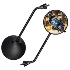 Motorrad Spiegel Set M8 E9- 360° Drehbar schwarz, 2 Stück