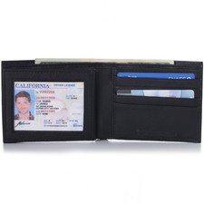 Alpine Swiss Mens Wallet Trifold Bifold Billfolds to choose from Genuine Leather