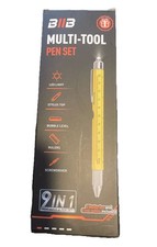 Maqhpu Multi Tool 9 In 1 Pen Set /Batteries Stylus Screwdriver Light Level Ruler