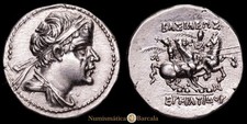 Greco-Baktrian - Eukratides I. Dracma. (4,25 g.). 170-145 a.C.. HGC-12135. MS. B