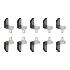 50Pack 0.24"x0.39" L-Shelf Support Peg Steel Shelf Bracket Pegs W/Sleeve Silver