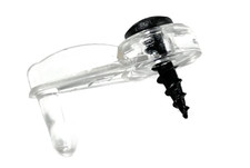 Glass Cabinet Panel Retainer Clips with Screws 25 Clips Choose Your Offset and