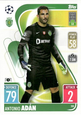 2021 Topps Match Attack UEFA Champions League Antonio Adan Sporting CP #308