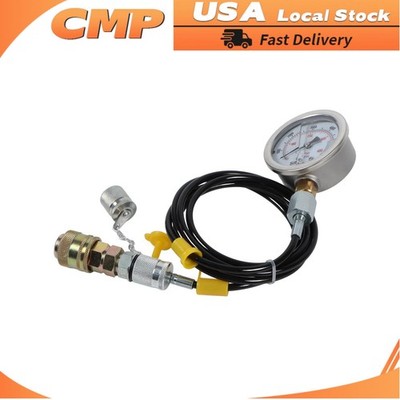 40MPA/6000PSI Hydraulic Pressure Test Gauge with Hose &  Couplings G1/8 NPT1/4