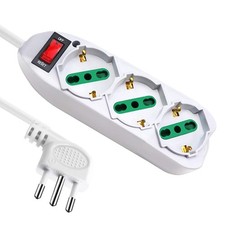multipresa presa con interruttore automatico di protezione 10 A 3 Posti Presa