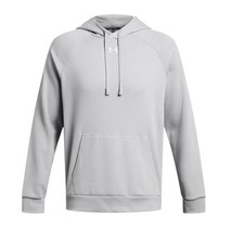 Under Armour Men  s Medium Rival Fleece Gray Hoodie With Front Pocket, NWT