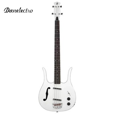 Danelectro '58 Longhorn 4-String Electric Bass Guitar - Red Hot White D58LHB-WHT