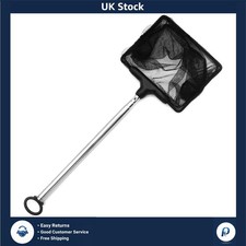 Adjustable Aquarium Fish Net Soft Nylon Mesh 8x10cm with Extendable Handle 1PC