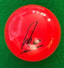 Mohamed Ibrahim Hand Signed Red Snooker Ball Snooker Autograph