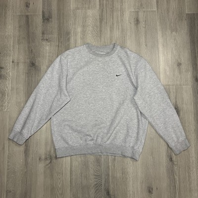 Vintage Nike Sweatshirt Mens Large Gray Sportswear Fleece Pullover Y2K Sweater