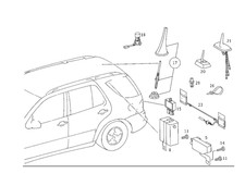Genuine Mercedes-Benz Antenna 163-820-17-75