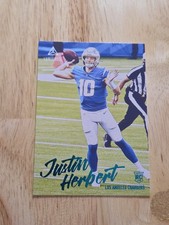 2020 Chronicles Luminance JUSTIN HERBERT Teal Rookie Card RC #203 Chargers SP. rookie card picture
