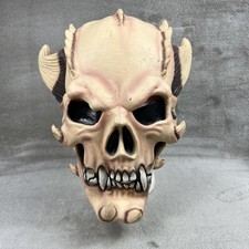 Vintage Demon Skull Horns Adult 100 Latex Halloween Mask Quality Mask 200