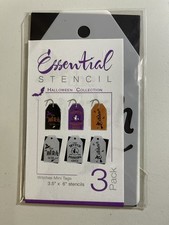 Essential Stencil Halloween Collection Witches mini tag stencil new