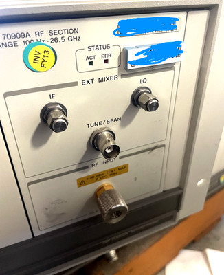 HP/Hewlett Packard 70909A RF Section Plug-In Module, Agilent, Keysight