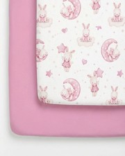 Pack and Play Sheets Fitted - 2 Pack Mini Crib Sheets for Pack N Play Mattres...