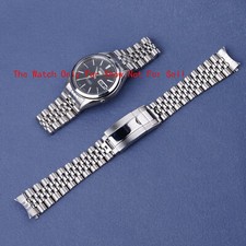 18mm Jubilee WatchBand Bracelet With Oyster Deployment Clasp For Seiko 5 SNKL23