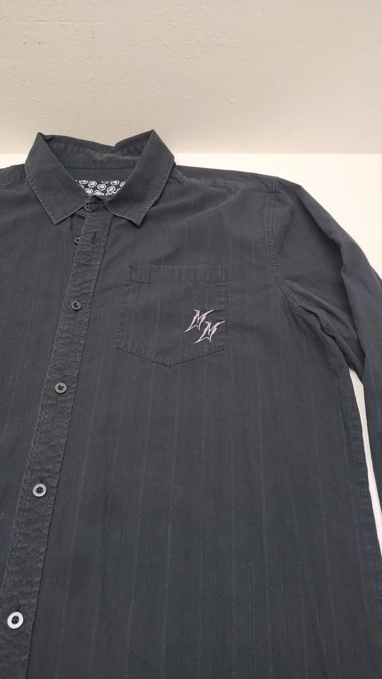 Metal Mulisha Shirt Men's Size XL Black Embroidered Long Sleeve Script Spell Out - Image 4 of 4