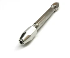 5" Double End Pin Vise 2 Chucks Hand Vise 4-Size Jaws 0-1/8" Jewelry Watch Hobby