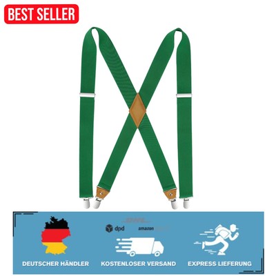 HISDERN 3,5 cm X-Form Hosenträger für Herren & Damen - Elastisch und Stilvoll