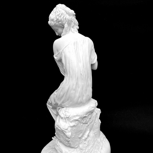 LADY HOLDING ROSE - MARBLE SCULPTURE ' SCENTED ' GIOVANNI CINISELLI 12.5" 3.3kg - Picture 6 of 10