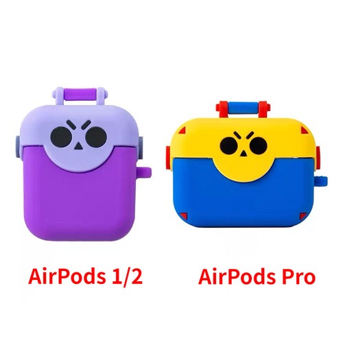 Supercell Brawl Stars Treasure Rubber Protective Case Cover For AirPods 12