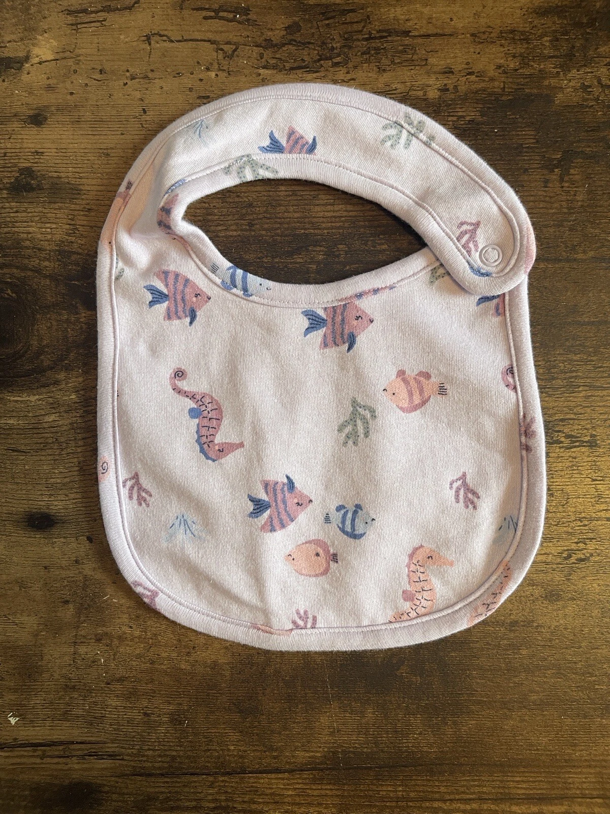 Just One You Carter's Baby Girls Cute Fish Seahorse Water Resistant Teething Bib