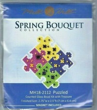 Puzzled Piece Buttons  Beads Spring Series Mill Hill Cross Stitch
