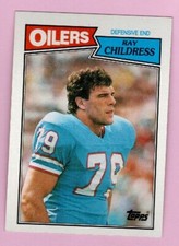 1987 Topps Football #314 Ray Childress Houston Oilers Defensive End