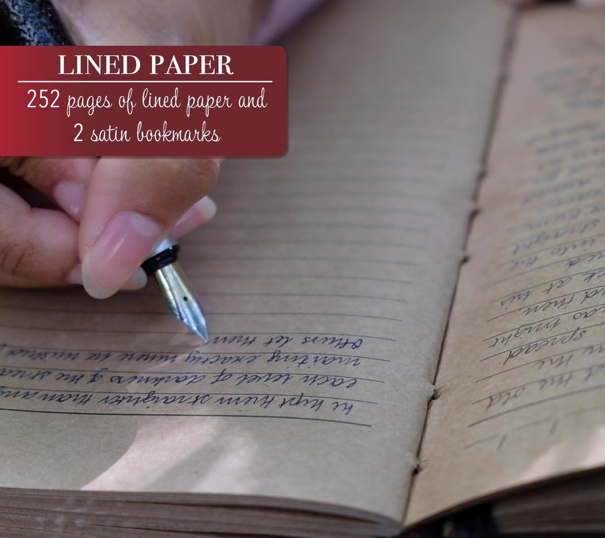 Leather Journal Lined Paper Handmade Bound Writing Notebook