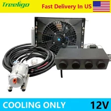 12V Car Air Conditioner Electric Underdash A/C Kit Compressor Cooling Universal