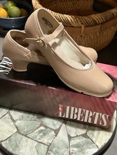 Liberts 3318 Tan Buckle Tap Shoes Jr Heel Child Size 3.5M