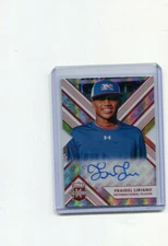 2018 Elite Extra Edition Status Red Die Cut Autographs Fraidel Liriano Auto /75