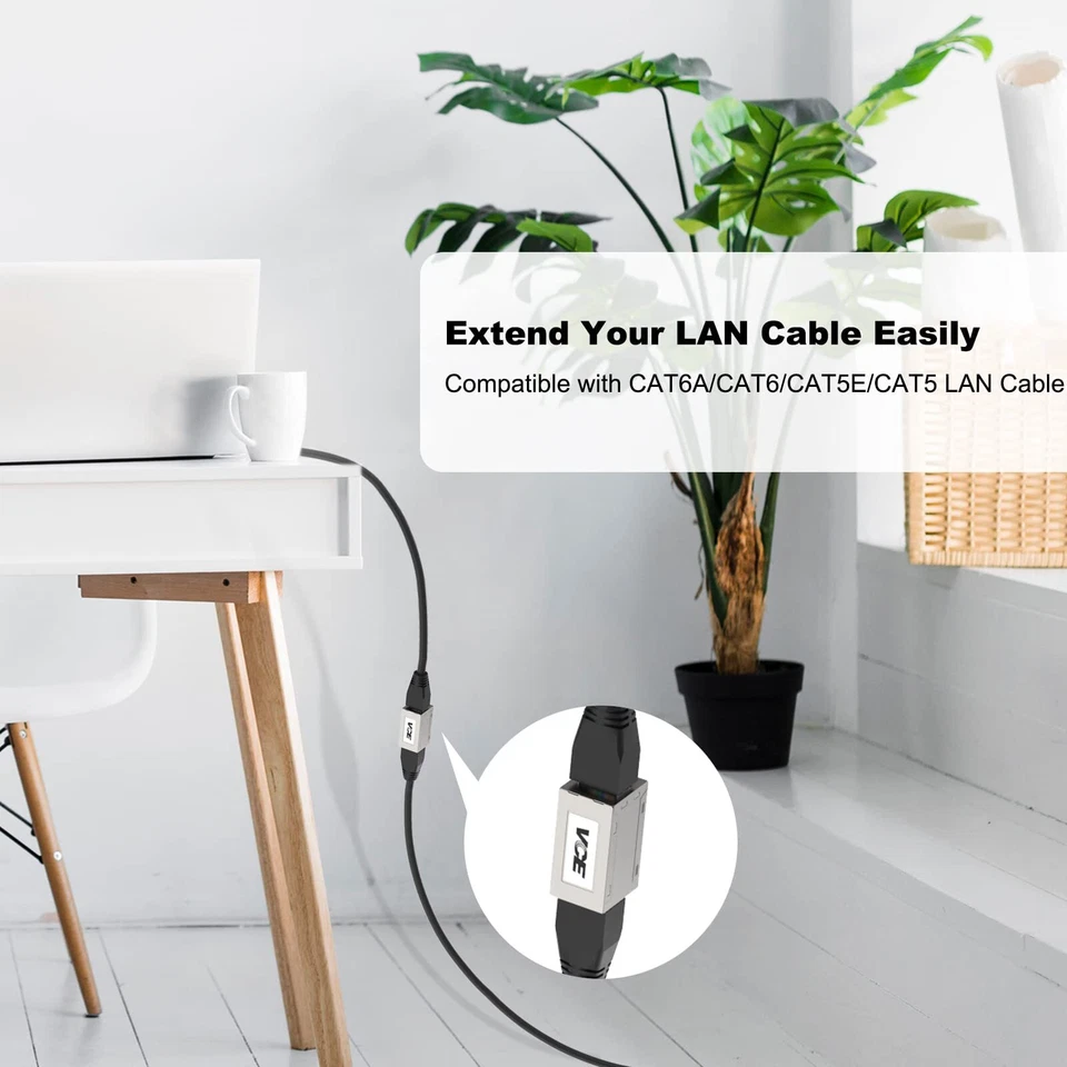 RJ45 Kupplung Cat7 Cat6A LAN Kupplung Netzwerk verbinder Modular Geschirmt RJ... - Bild 2 von 4