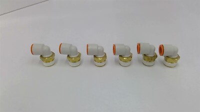 SMC 1/2'' Push-To-Connect Male Union Elbow Fittings Lot Of 6