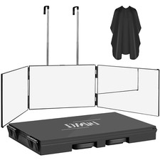 3 Way Mirror Men for Self Hair Cutting,360 Haircuts Mirror for Barber Use Folded