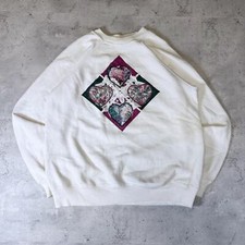 Vintage 80s/90s Heart Lace Sweatshirt   Large