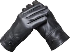 Men's Winter Genuine Sheepskin Gloves, Full Hand Touch Screen Texting  (Size:XL)