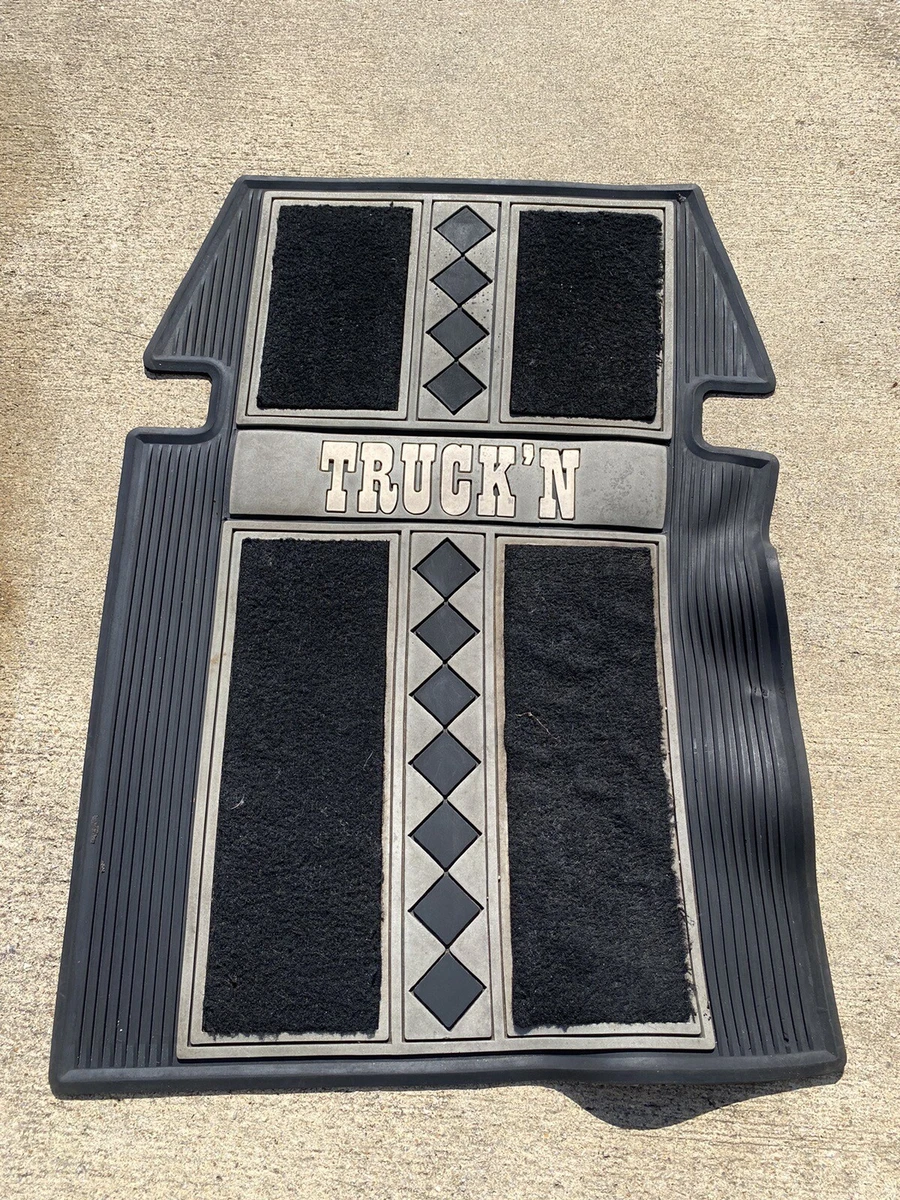 Vintage Plasticolor Truck n Black Front Rubber Floor Mat Carpet