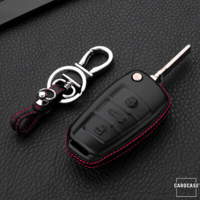 Leder Schlüsselhülle Cover für Audi A1 A3 A4 A5 A6 Q3 Q5 Q7 - C7 B8 8V - NEU