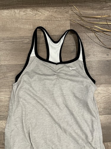Nike Dri-Fit Racerback Gray Workout Tank Top Girls Size L - Picture 3 of 8