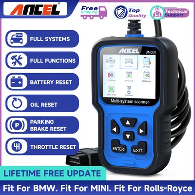  2025 ANCEL BM500 für BWM Profi OBD2 Diagnosegerät Alle Systeme ABS DPF EPB SAS