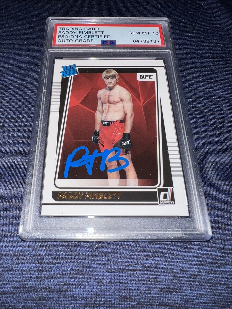 Paddy Pimblett Signed 2022 Donruss Rated Rookie UFC Trading Card