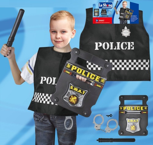 2 SETS Kids Police SWAT Costume Officer Costume Accessory Kit Pretend Play Kids - Picture 5 of 9