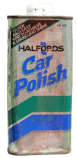 Halfords Car Polish liquid, 266 858, 2·1672, 300 ml vintage 1980s unopened 'new'