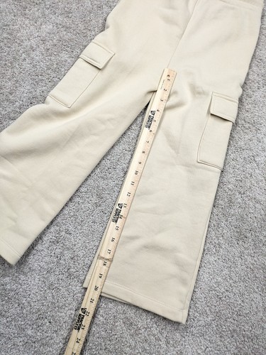 $45 Jordan Sweatpants Girls M Medium Creme Cargo Pocket NWT - Picture 8 of 10